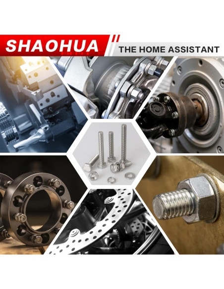 Kit de Tornillos y Tuercas M6 SHAOHUA 128 Piezas Acero Inoxidable