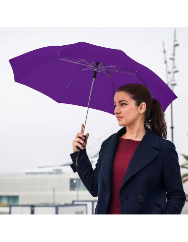 Paraguas Automático STROMBERGBRAND Morado 106 cm Compacto