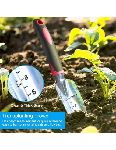 Juego de Herramientas de Jardín Fosiweelo 3 Piezas Aluminio