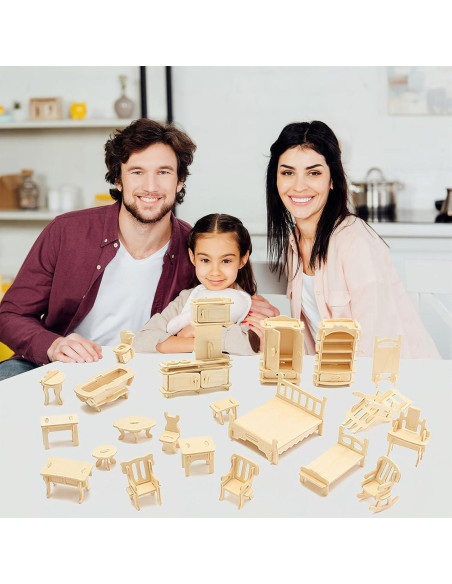 Juego de Muebles de Casa de Muñecas LoveInUSA 34 Accesorios