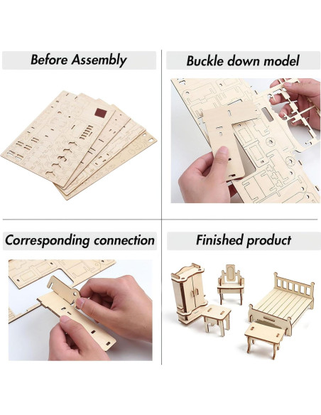 Juego de Muebles de Casa de Muñecas LoveInUSA 34 Accesorios