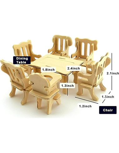 Juego de Muebles de Casa de Muñecas LoveInUSA 34 Accesorios