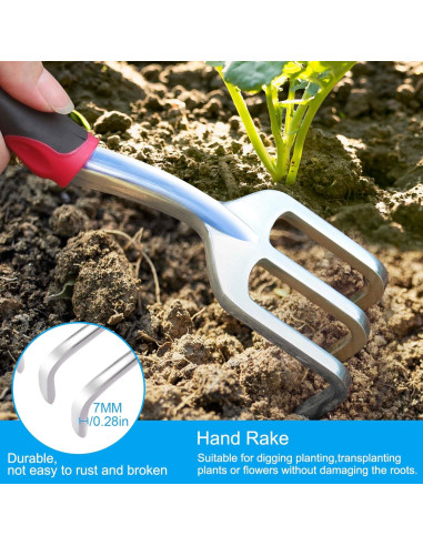 Juego de Herramientas de Jardín Fosiweelo 3 Piezas Aluminio