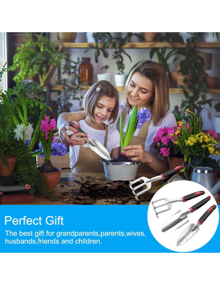 Juego de Herramientas de Jardín Fosiweelo 3 Piezas Aluminio