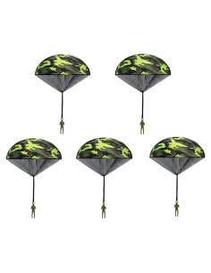 5 Paquetes Juguetes Paracaídas Yitaocity Verde Ejército 43 cm
