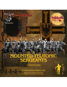 Miniaturas Caballeros Teutónicos 28 mm Tofer Sargentos Montados 2