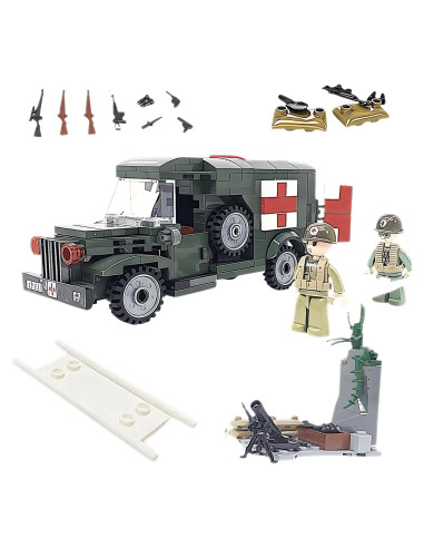 Bloques de Construcción Militar Ambulancia WWII General Jim 16cm