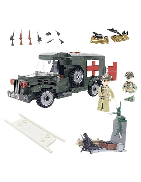 Bloques de Construcción Militar Ambulancia WWII General Jim 16cm