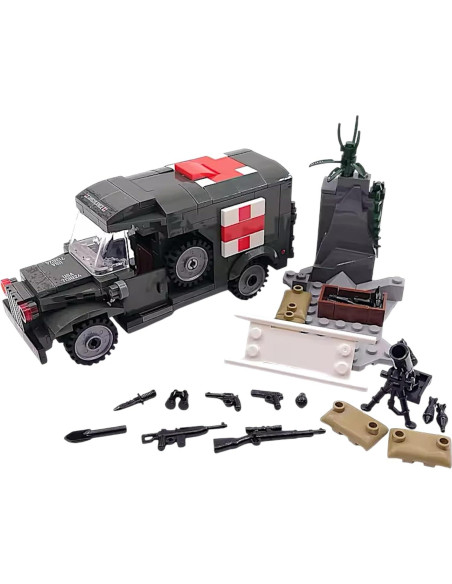 Bloques de Construcción Militar Ambulancia WWII General Jim 16cm