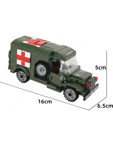 Bloques de Construcción Militar Ambulancia WWII General Jim 16cm