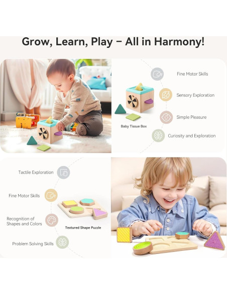 Juguetes Montessori IEATFO 7 en 1 para Bebés 12 meses a 5 años Juguetes Montessori IEATFO 7 en 1 para Bebés 12 meses a 5 años