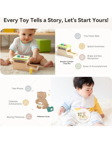 Juguetes Montessori IEATFO 7 en 1 para Bebés 12 meses a 5 años