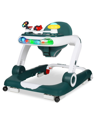 Andador Multifuncional TODEFULL Verde 6 en 1 con Altura Ajustable