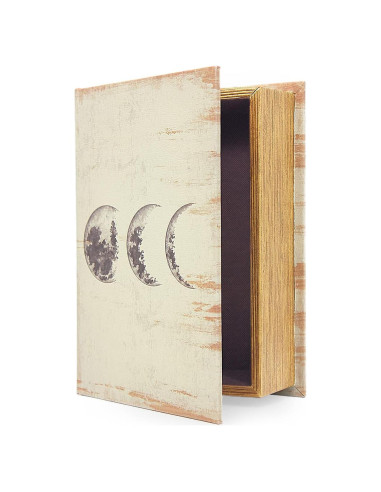 Caja de Libro Decorativa PACOLO Eclipse Lunar, Almacenamiento Secreto