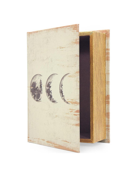 Caja de Libro Decorativa PACOLO Eclipse Lunar, Almacenamiento Secreto