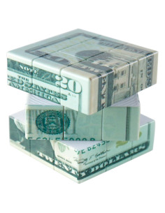 Cubo de Velocidad 3x3 Kugoa Patrón 10 Dólares 56mm