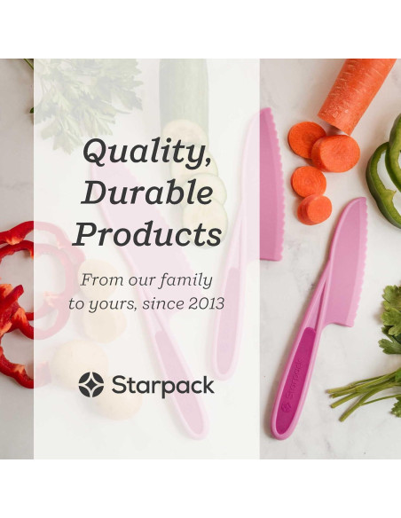 Juego de 3 cuchillos seguros StarPack Kids - Cuchillos para cocinar