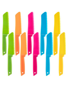 Set de 10 Cuchillos de Plástico JOVITEC para Niños - Nylon Seguro