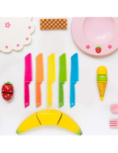 Set de 10 Cuchillos de Plástico JOVITEC para Niños - Nylon Seguro 2