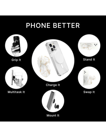 PopSockets Agarre para Teléfono MagSafe Oro Lutz - Soporte Inalámbrico PopSockets Agarre para Teléfono MagSafe Oro Lutz - Soporte Inalámbrico
