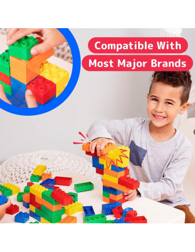 Bloques de Construcción Prextex 300 Piezas Jumbo Coloridos