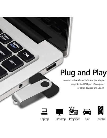 Aiibe 32GB Memoria USB Flash Drive Negro USB 2.0