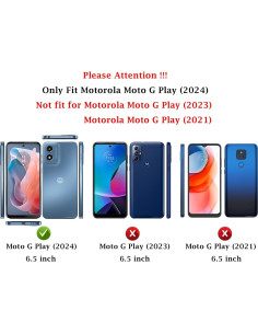 Funda Motorola Moto G Play 2024 Grado Militar Azul Marino 2