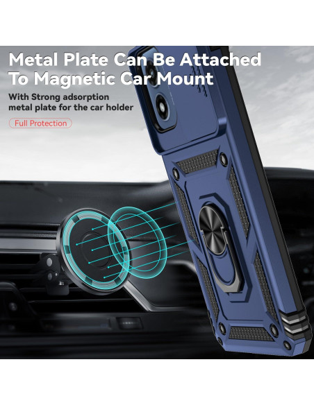 Funda Motorola Moto G Play 2024 Grado Militar Azul Marino