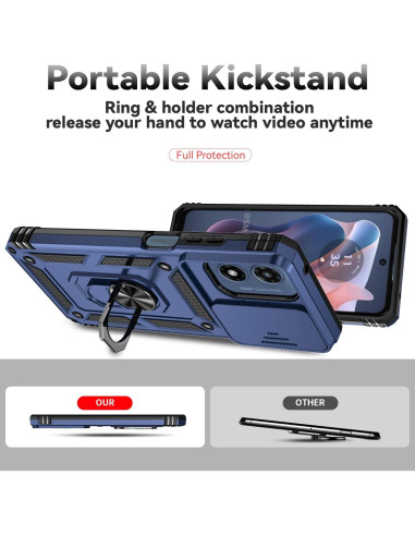 Funda Motorola Moto G Play 2024 Grado Militar Azul Marino