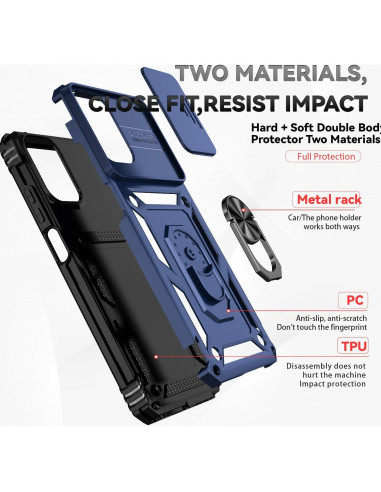 Funda Motorola Moto G Play 2024 Grado Militar Azul Marino