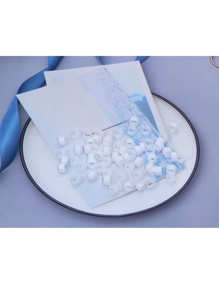 Cintas de Cable de Silicona ONLYKXY 200 Piezas 8x5mm Blancas