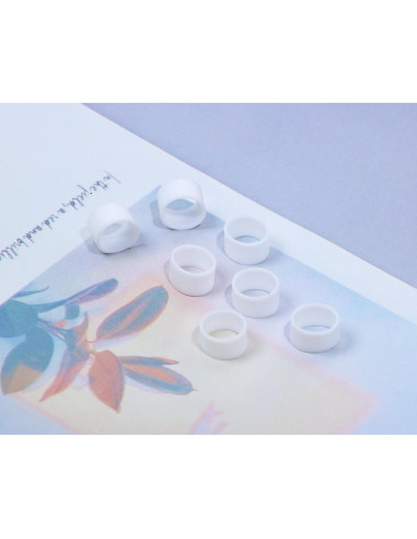 Cintas de Cable de Silicona ONLYKXY 200 Piezas 8x5mm Blancas