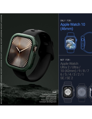 Funda Caseology Vault para Apple Watch Series 10 46mm Verde