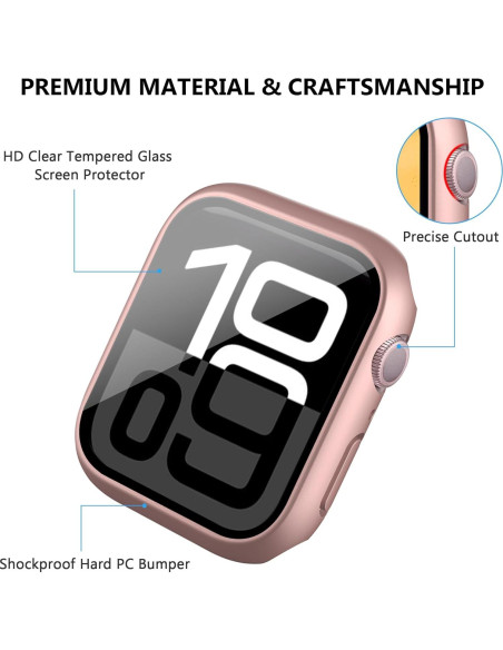 28 Fundas para Apple Watch Series 9/8/7 45mm con Protector