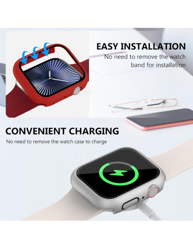 28 Fundas para Apple Watch Series 9/8/7 45mm con Protector