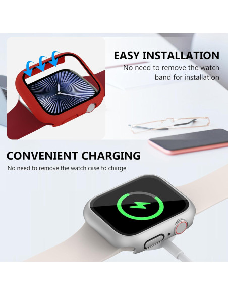 28 Fundas para Apple Watch Series 9/8/7 45mm con Protector