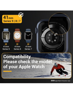 Funda Protectora MAGEASY para Apple Watch 41mm - Silicona Luz de Estrella 2