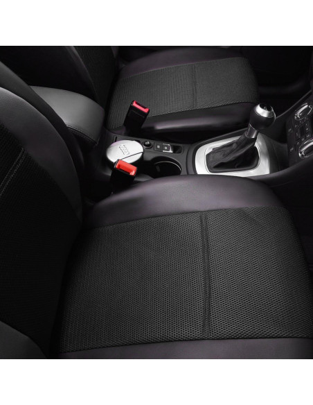 Cubiertas de Asiento de Coche CAR PASS - Cuero PU Negro para 2 Asientos Delanteros