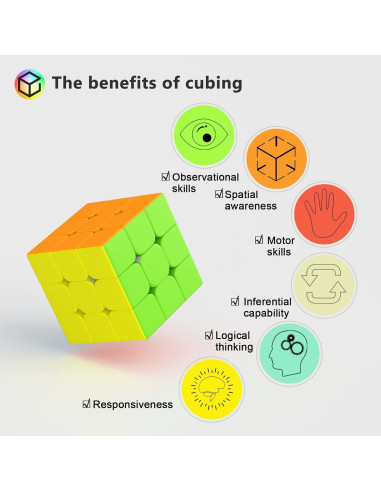 Cubo de Velocidad 3x3x3 Vdealen Sin Pegatinas 5.6cm