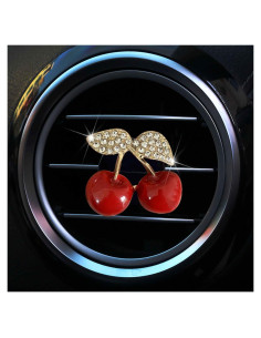 Clip Ambientador de Coche Tustao Cereza con Rhinestones