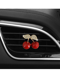 Clip Ambientador de Coche Tustao Cereza con Rhinestones 2