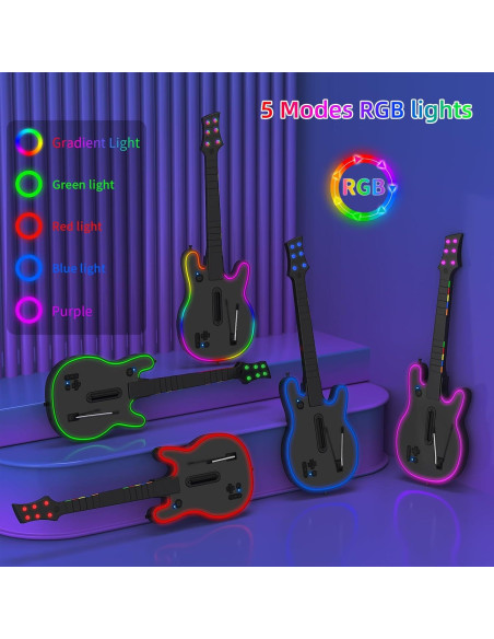 Controlador de guitarra inalámbrico Lyvix para PS3/PS4/PC Controlador de guitarra inalámbrico Lyvix para PS3/PS4/PC