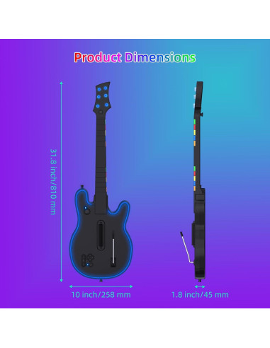 Controlador de guitarra inalámbrico Lyvix para PS3/PS4/PC