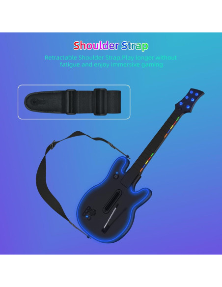 Controlador de guitarra inalámbrico Lyvix para PS3/PS4/PC Controlador de guitarra inalámbrico Lyvix para PS3/PS4/PC