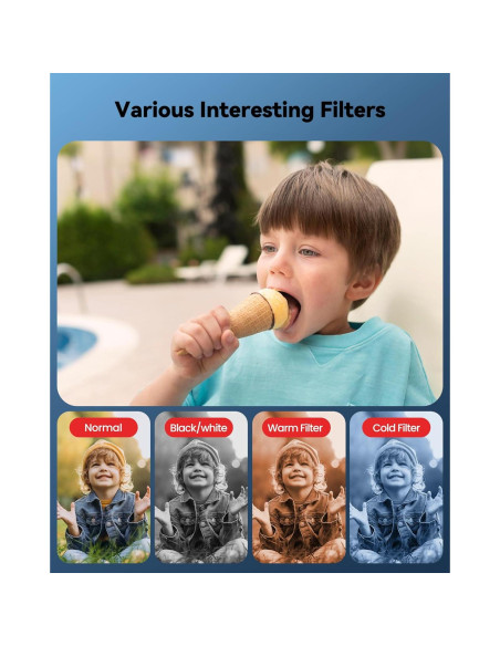 Cámara Digital Compacta ROQIOO Rosa 48MP Zoom 16X Niños