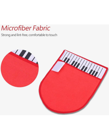 Guante de Limpieza de Piano Microfibra Liebe - Rojo 18.5x15cm