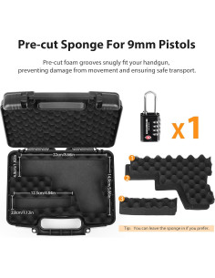 Funda Dura para Pistolas 9mm Kinghardcase con Cerradura TSA 2