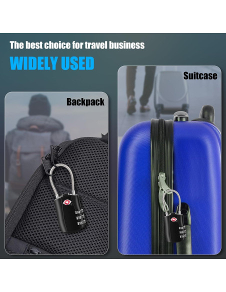 Candado TSA DUSLANG Negro para Equipaje y Mochilas