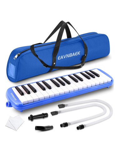Melódica Profesional Eavnbaek 32 Teclas Azul con Accesorios