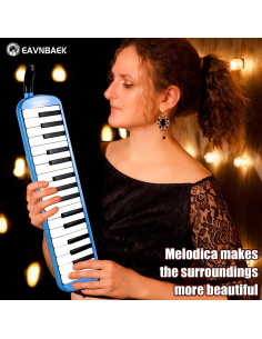 Melódica Profesional Eavnbaek 32 Teclas Azul con Accesorios 2